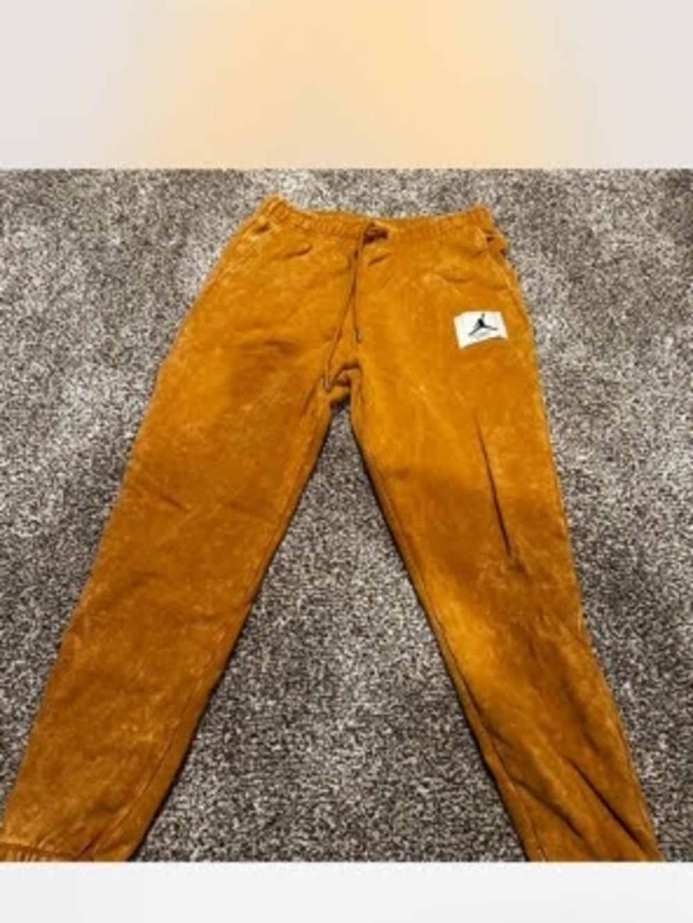 Jordan Men's Rust/Orange Corduroy Jogger Pants with Jumpman Patch